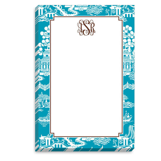 Turquoise Chinoiserie Notepad